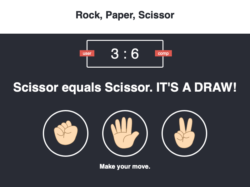 Paper, Scissor, Rock